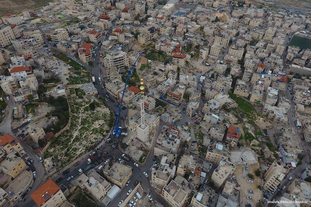 Самый высокий минарет в Иерусалиме. Вид сверху