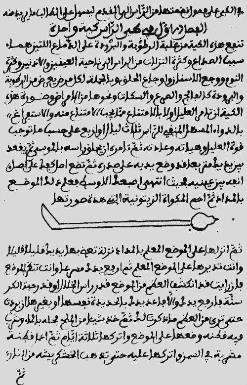 Страница из оригинала книги «ат-Тасриф», написанной аз-Захрави в 900-х годах